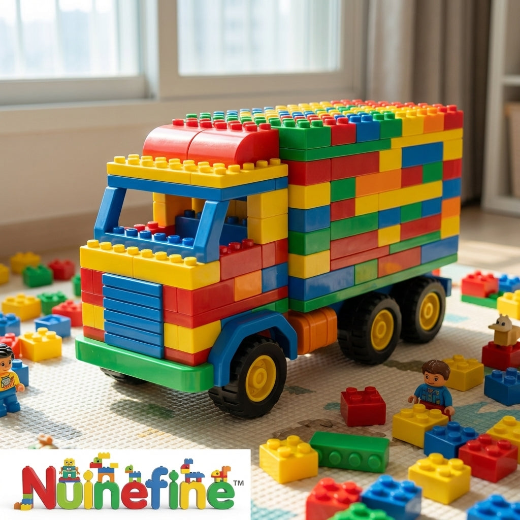 🚚 Nuinefine™ MegaBuild Cargo Truck Set